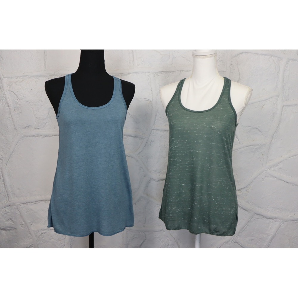 Women's Flowy Tank Set - Blue, Green -‎ Size S